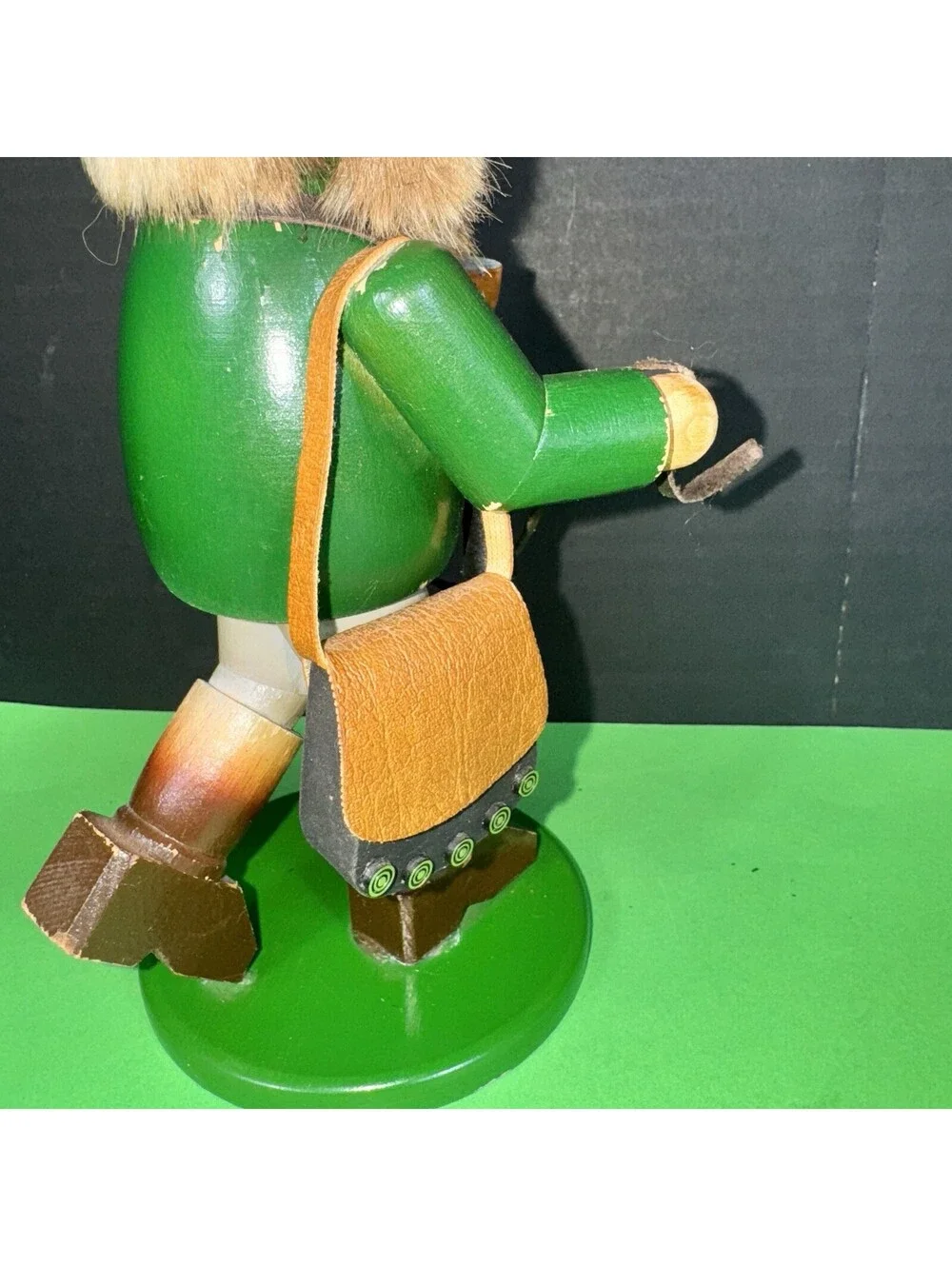 Vintage Steinbach Volkskunst Smoker Figurine Hunter West Germany 9.5” Wood
